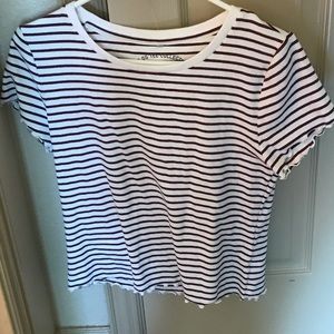 stripped fitted tee
